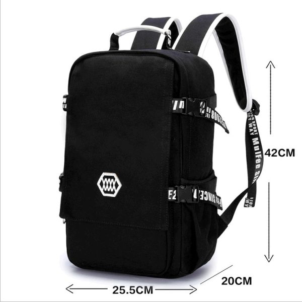 New men's shoulder bag canvas backpack schoolbag Korean high school students leisure travel computer bag