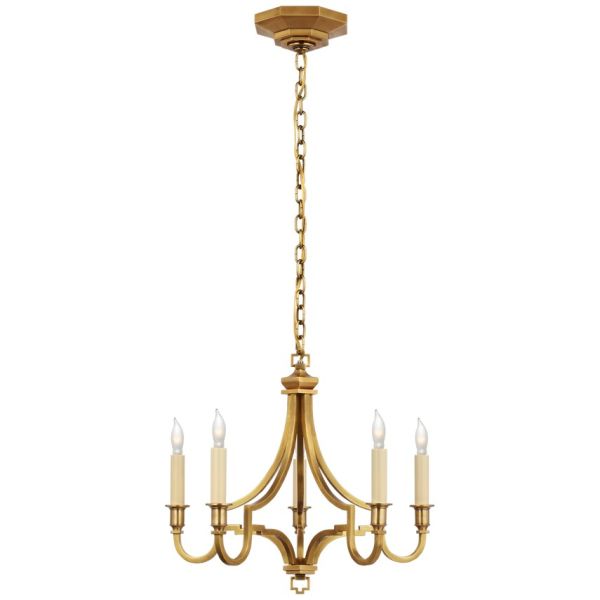 Brass Body Adjustable Height Crystal Shade LED Pendant Lighting Chandelier for High Ceilings