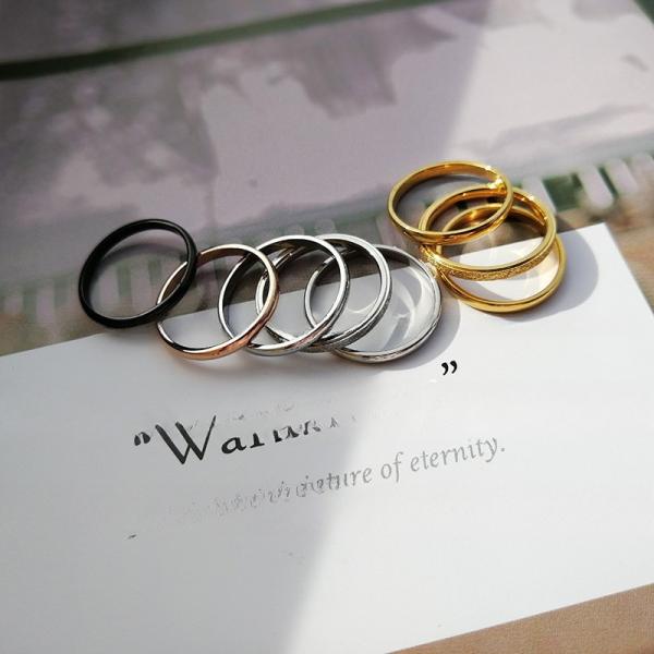 Wedding Stainless Steel Rings Domed High Polished 2mm For Men Women