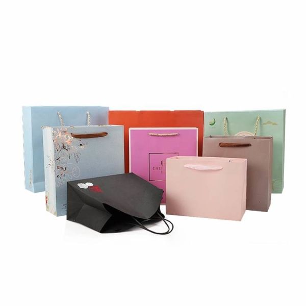 Food Grade Handle Fast Food Kraft Paper Bag FSC Certified