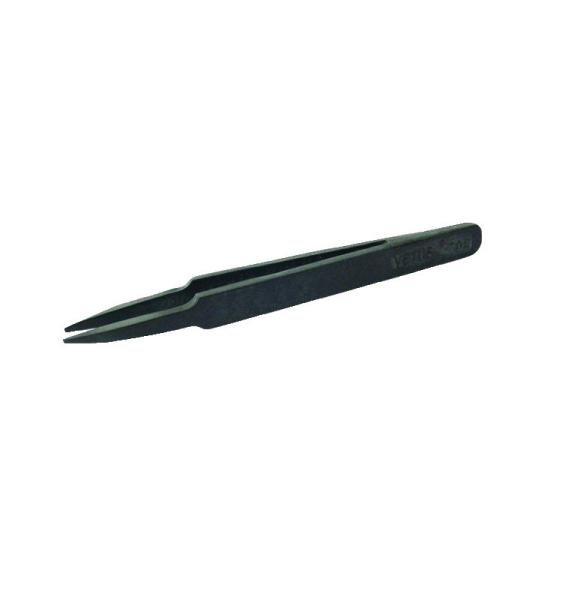 Black Anti Static Plastic Tweezers , Conductive Esd Safe Tweezers 115mm Length