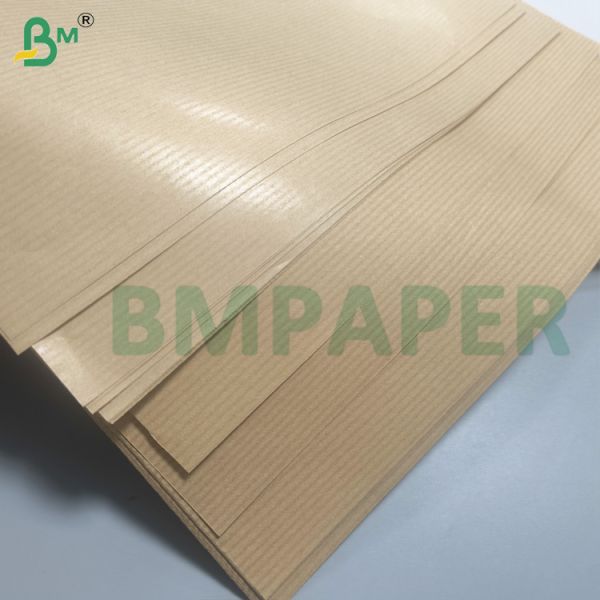 40g - Papel Kraft MG Natural sin blanquear de 80gsm con estrías para envolver regalos