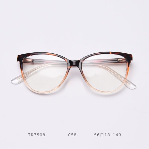 Spring Europe America Large Cat Eye TR90 Material Glasses Flat Mirror Female Myopia