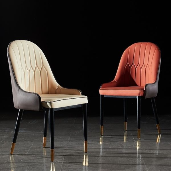 Мраморные столовые стулья из нержавеющей стали с бархатным сиденьем