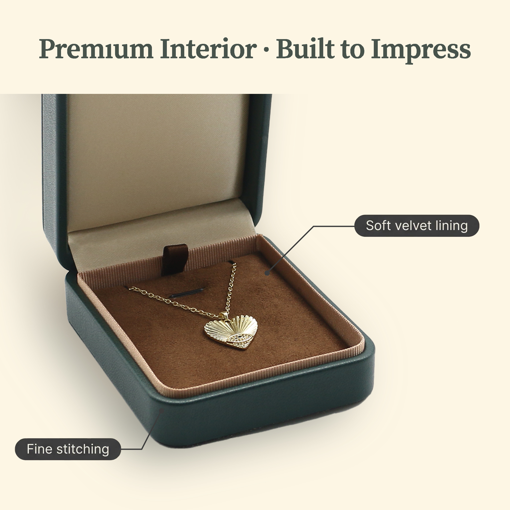 Durable Rectangle PU Jewellery Box Long Chain Pendant Jewelry Box