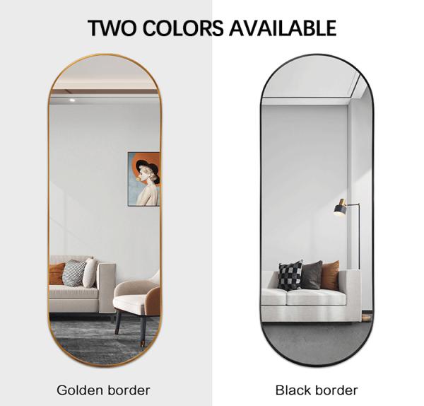 Modern Nordic Arch Shaped Bathroom Mirror , Full Length Wall Hanging Bathroom Mirror