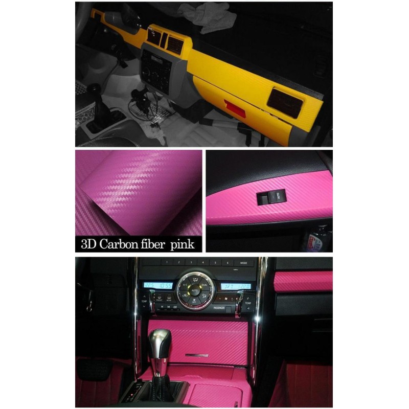 0.17mm 3D Carbon Fiber Tint  PVC PET Black Gold Carbon Fiber Wrap