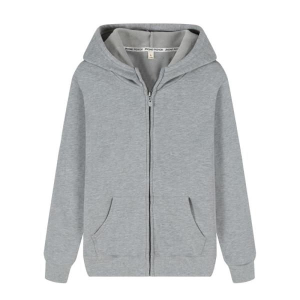 160gram Cotton SGS Anti Pilling Athletic Pullover Hoodie Embossed Zip Unisex