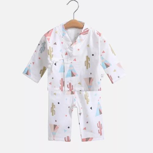 Jacquard Muslin Baby Pajamas Sleepwear Long Sleeves 100 Cotton MBP 003