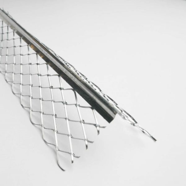 Ángulo de 90° Pared de estuco con esquina ampliada con refuerzo de esquina