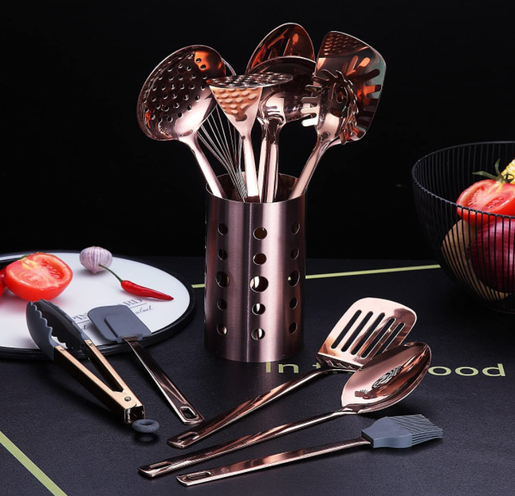Rosegold Stainless Steel Kitchen Tool Set Phthalatefree Cadmiumfree