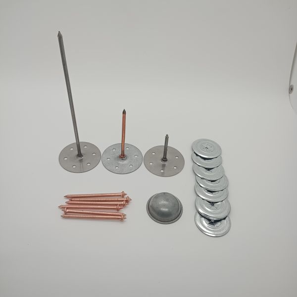 Smooth Shank Galvanized Metal Steel Self Adhesive Insulation Pins HVAC For Air Conditioning & Ship
