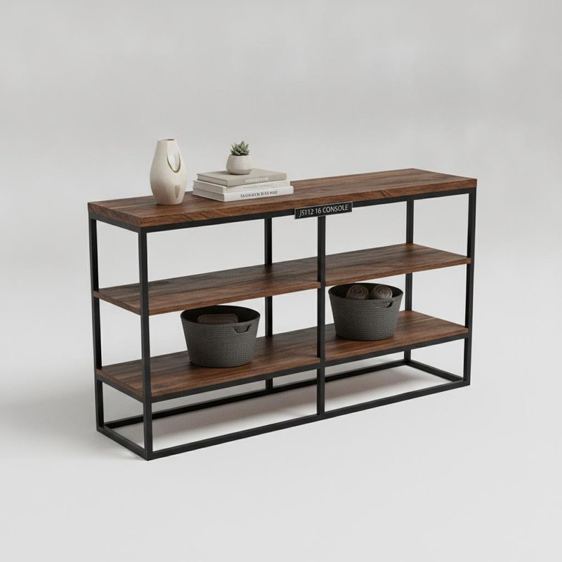JS112 16 Console Table with MDF+Mirror Finish in Silver or Customize Colors Packed 1pc/Foam/Carton