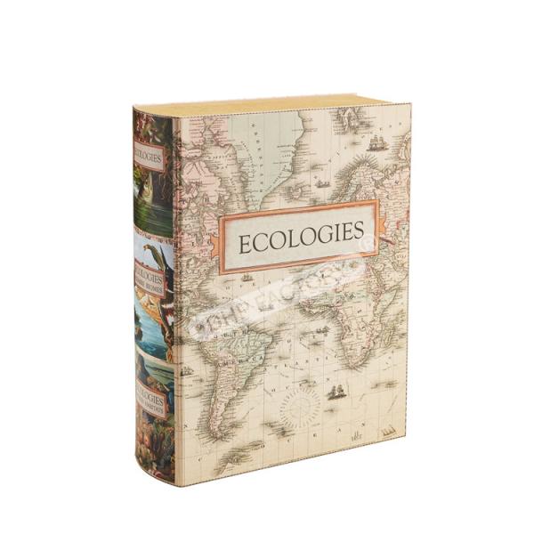 Boîte à bijoux en forme de livre avec séparateur en carton pour produits cosmétiques de soins de la peau