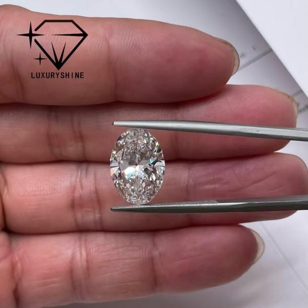 LuxuryShine 0.1-10CT VVS2 Lab Grown Diamond D-F Color White Oval Excellent Cut With IGI Certificate 3EX Cut Stones by LuxuryShine