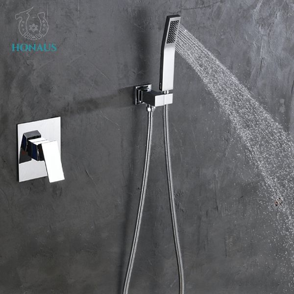 ISO Electroplating Concealed Valve Showers Pressurized Spray Head Copper Valve