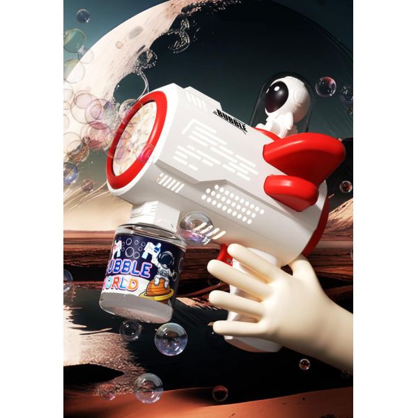 Fully Automatic Bubble Gun with 6-Hole Astronaut Design Unisex Age Range 0 to 24 Months