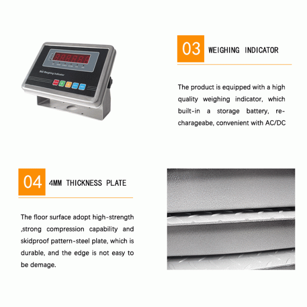 Waterproof Industrial Platform Weighing Scales 1000 Kg Customized Size