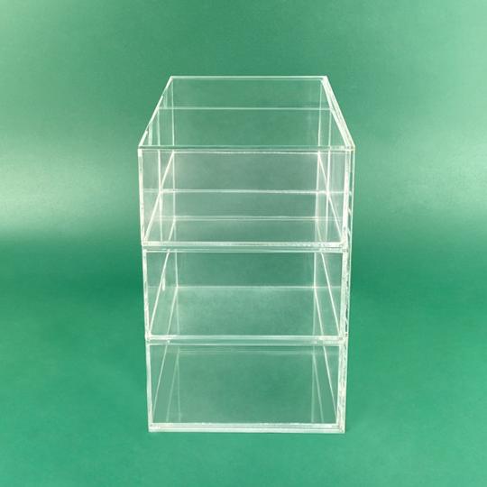 Custom Multi-layer Drawer Type Transparent Acrylic Storage Box Plastic Office Organizer for Magnetic Card Makeup Jewelry Storage