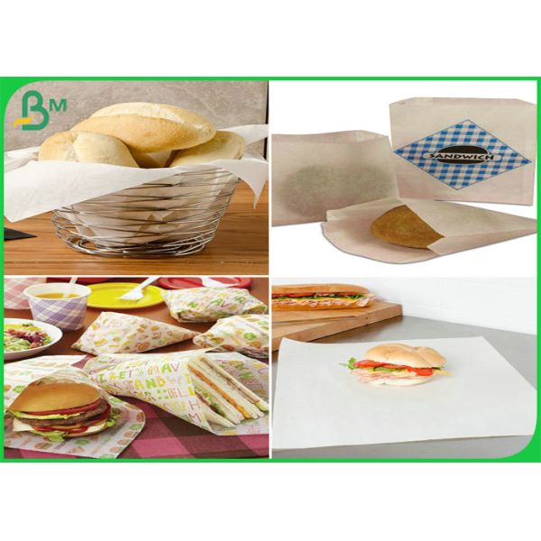 FDA Food Grade 22gsm 30gsm 35gsm Glossy Coated Sandwich Paper For Wrapping