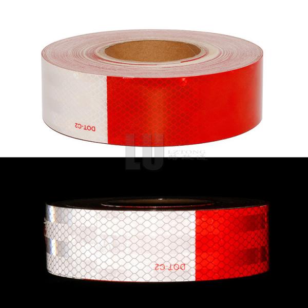 PONTO branco & vermelho prismático C2 olá! Vis Reflective Tape For Truck