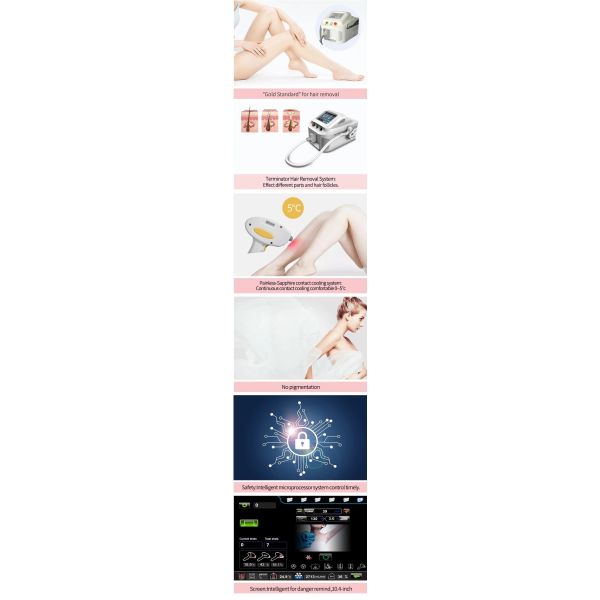 NO Q-Switch 808nm Diode Laser Hair Removal Machine for Medical Aesthetic Treatment