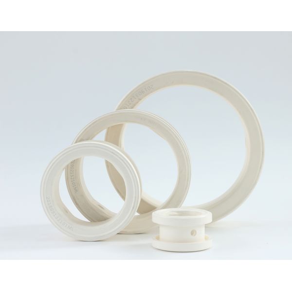 White Rubber NBR Valve Seat Long Lifespan Tongue - And - Groove Seat Design