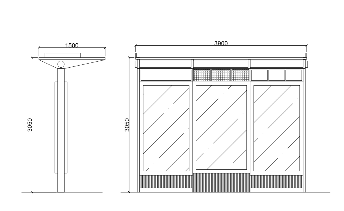 Advertising SMD2835 6H Clear Channel Bus Shelters