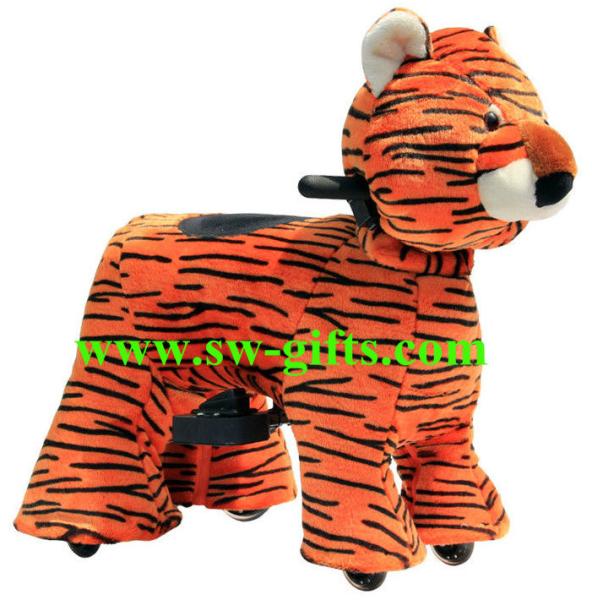 Indoor playground equipment animated plush toy electric horse ride for kids