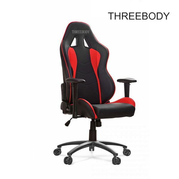 High Density Foam Red And Black Office Chair , Modern Style Racing Desk Chair