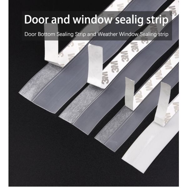 Window Silicone Seal Strip Self Adhesive Tape for Draft Stopper Gap Blocker and Wind Blocker