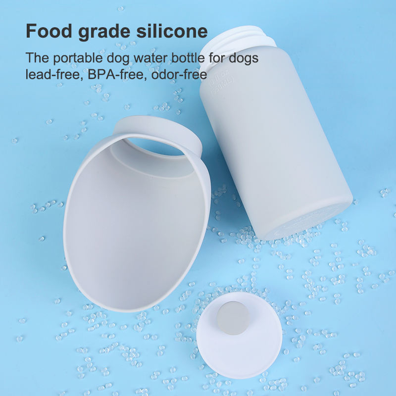 550ml Portable Collapsible Food Grade Silicone Dog Water Bottle For Outdoors