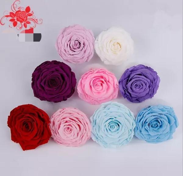 Hot selling preserved natural Roses in Round Box for Christmas gift Long Lasting Flowers