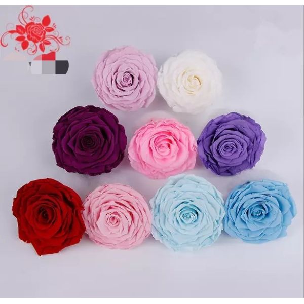 Hot selling preserved natural Roses in Round Box for Christmas gift Long Lasting Flowers