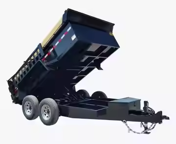 Hall 14000 lb Electric Brakes on Both Axels 2 5/16 Ball Hook up 235R16 Tire Iron Tipper Dump Trailer
