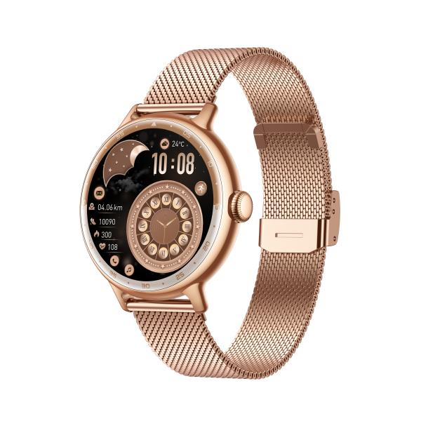 Waterproof IP68 KW60C GPS Motion Track 1.19 Inch Round Screen Fashion Smartwatch for Women's Health and Sleep Monitoring