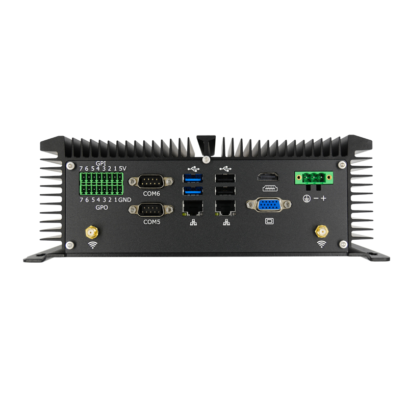 Алюминиевый корпус MINI PC Box Intel J1900 Quad Core 2.0GHZ Barebone 7 COM 2 Lan Бескамерный Barebone IPC HTPC POS Компьютер