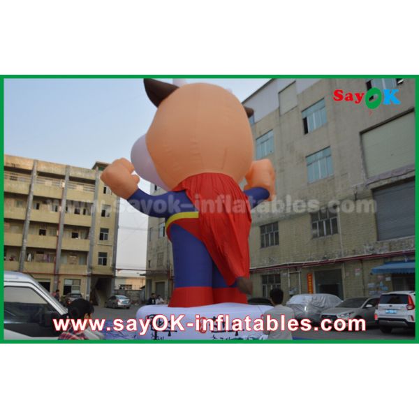 Blow Up Cartoon Characters 210 D Oxford Cloth Big Inflatable Costume For Advertising 2 - 8m Height