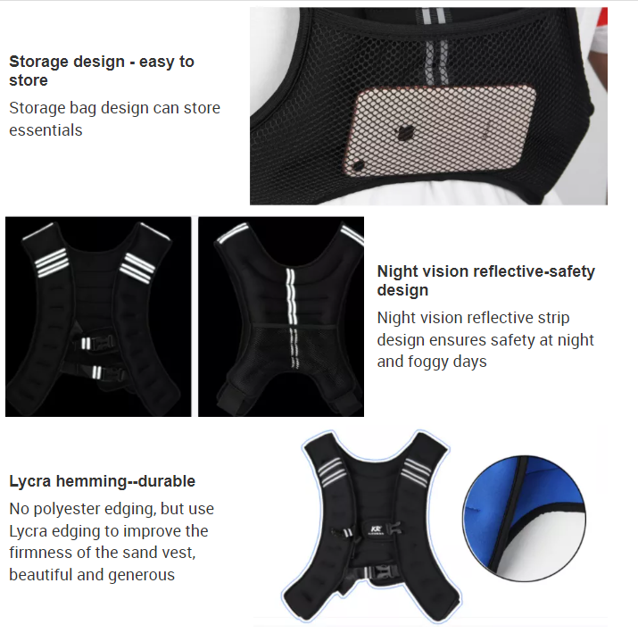 Comfortable Adjustable Heria Weight Vest Wear Resistant Boxing Training Vest