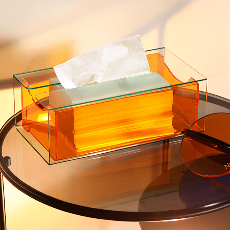 Acrylic Transparent Tissue Napkin Storage Box Nordic Home Wedding Restaurant Hotel-Hotel Wholesale Living Room Household Items