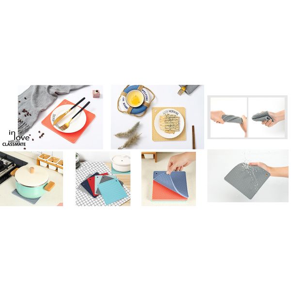 Waterproof Splash Guard Mat Table Mats For Kitchen Anti-Scalding Silicone Pad