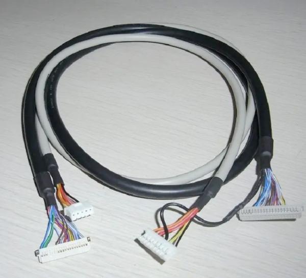 Black Inside Medical Equipment Cable Assemblies Rubber Silica PE Insulation