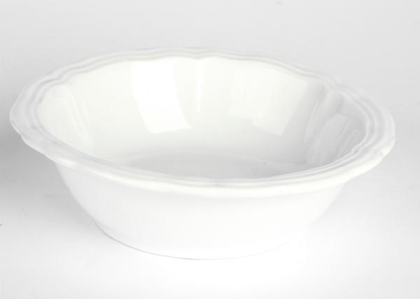 Classical Durable Porcelain Dinnerware Sets , Beautiful Edge Glazed Pottery Dinnerware