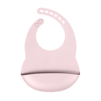 Newborn Feeding Silicone Catch Bib With Pocket Custom With Size Is 3.5*30.6*20.8 cm And Weight Is 81 Gram