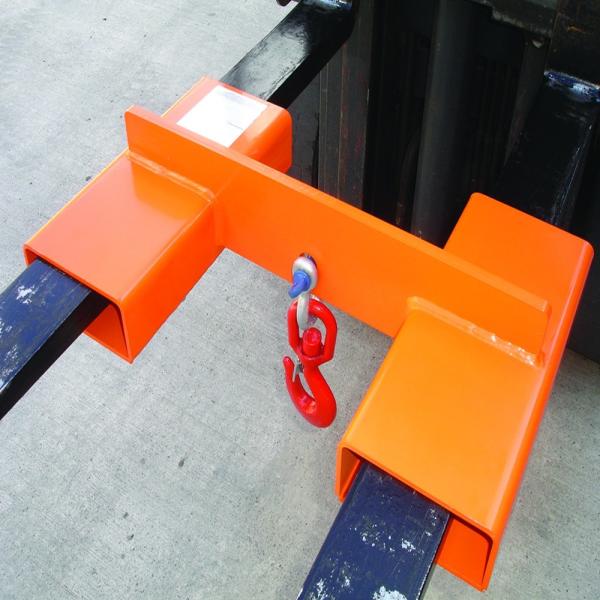 Orange 1 Ton Forklift Lifting Hook 1000KGS Forklift Hook Attachment