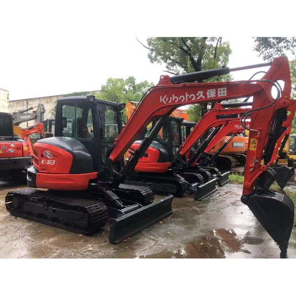 Excavadora Kubota 163 Mini Usada Excavadora hidráulica de rastreo Excavadora Original Motor