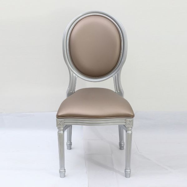 Specific Hotel Chair Modern Design Luxury Shiny Gold PP Resin Popular Dining Chair Ghost Wedding Louis Chair