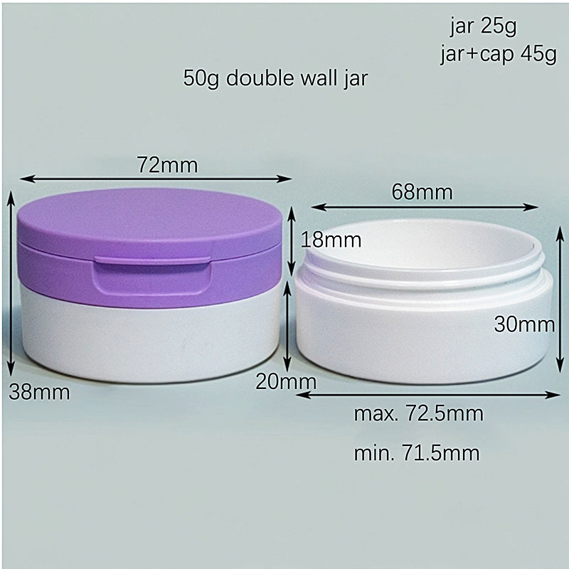 Clear Plastic Cosmetic Jars with Injection Colour Treatment and 83mm Neck Size Featuring Flip Top Cap