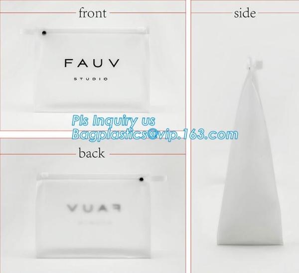 Portable Clear PVC Slider Zipper Cosmetic Makeup Bag, Water proof slider pvc toiletry bag vinyl beachwear cosmetic bag