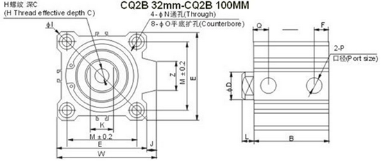 1.5MPa определяют цилиндр действовать/двойника действующий пневматический, цилиндр воздуха алюминиевого сплава 12-100mm
